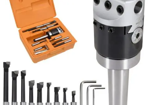 Set unelte de alezat, 15 piese, cap de alezat 50 mm, MT3-F1-12 - 3/5