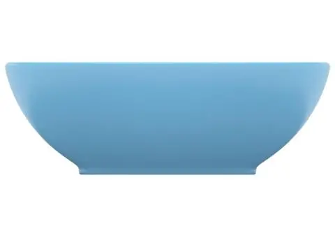 Chiuvetă de lux, albastru mat, 40x33 cm, ceramică, formă ovală - 3/5