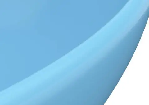 Chiuvetă de lux, albastru mat, 40x33 cm, ceramică, formă ovală - 5/5