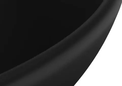 Chiuvetă baie lux, negru mat, 32,5x14 cm, ceramică, rotund - 5/5