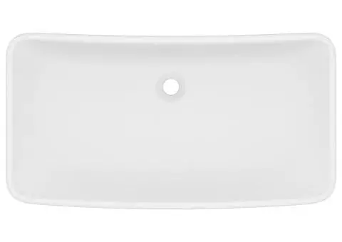 Chiuvetă dreptunghiulară de lux, alb mat, 71 x 38 cm, ceramică - 3/5