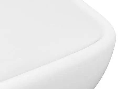Chiuvetă dreptunghiulară de lux, alb mat, 71 x 38 cm, ceramică - 5/5