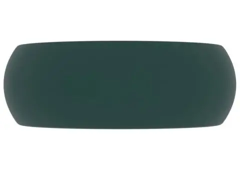 Chiuvetă baie lux verde închis mat 40x15 cm ceramică rotund - 4/5