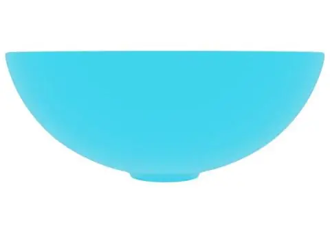 Chiuvetă de baie, verde deschis, ceramică, rotund - 3/5