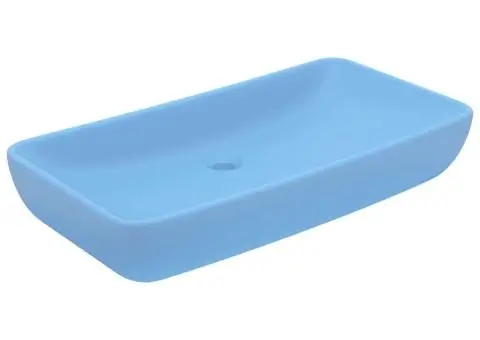Chiuvetă dreptunghiulară lux, bleu mat, 71 x 38 cm, ceramică - 2/5