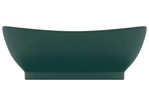 Chiuvetă lux preaplin verde închis mat 58,5x39 cm ceramică oval - 3/5