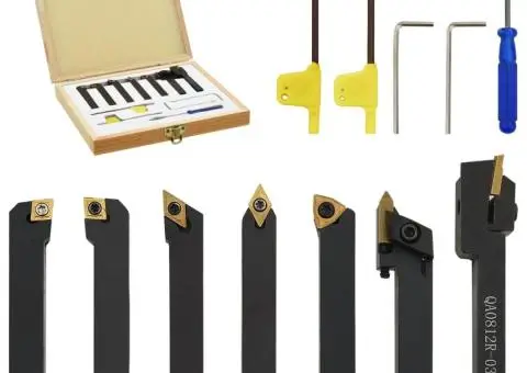 Set unelte de strunjire indexabile, 12 piese, 8x8 mm, 70 mm - 1/5