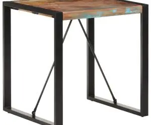 vidaXL Masă de bucătărie, 70 x 70 x 75 cm, lemn masiv reciclat
