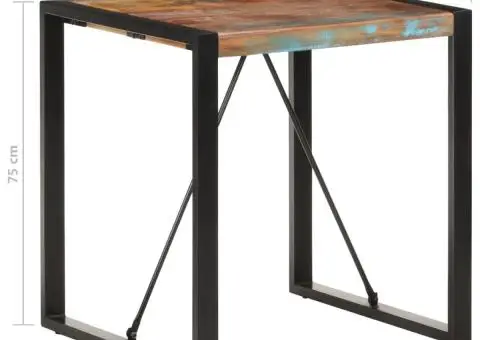 Masă de bucătărie, 70 x 70 x 75 cm, lemn masiv reciclat - 5/5