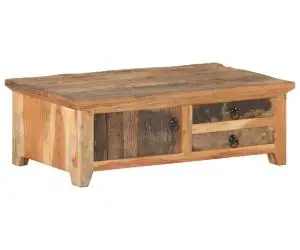 vidaXL Masă de cafea, 90 x 50 x 31 cm, lemn masiv reciclat