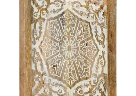 Panouri perete sculptate manual 2 buc. 40x40x1,5 cm lemn mango - 5/5