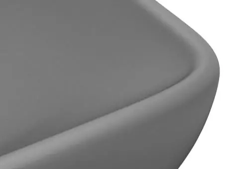 Chiuvetă de lux gri închis mat 71x38 cm ceramică dreptughiular - 5/5