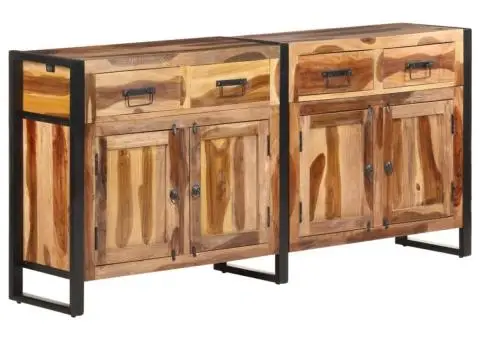 Servantă, 172x35x80 cm, lemn masiv acacia cu finisaj miere - 1/5