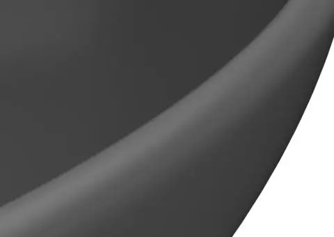 Chiuvetă de lux, gri închis mat, 40x33cm, ceramică, formă ovală - 5/5