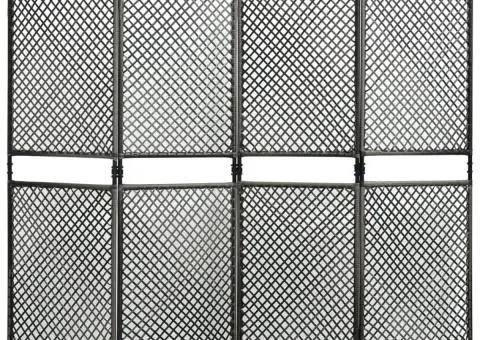 Paravan cameră, 4 panouri, antracit, 240 x 200 cm, poliratan - 1/5