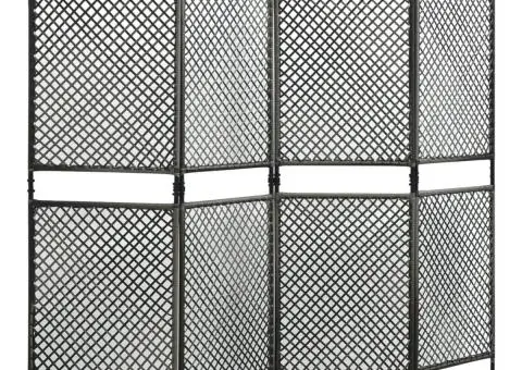 Paravan cameră, 4 panouri, antracit, 240 x 200 cm, poliratan - 2/5