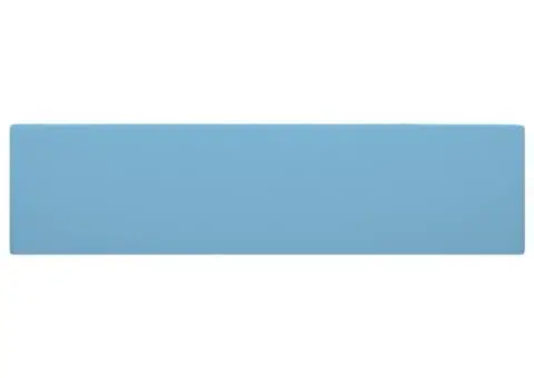 Chiuvetă de baie cu preaplin, albastru deschis, ceramică - 4/5