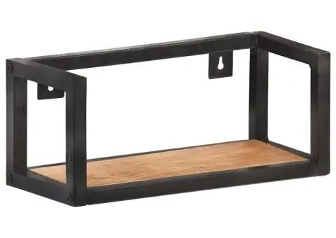 Rafturi de perete, 2 buc., 40 cm, lemn masiv de acacia - 2/5