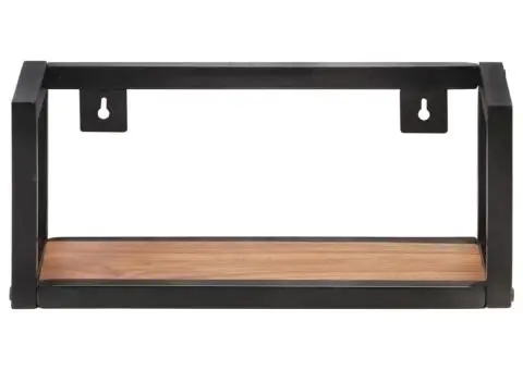 Rafturi de perete, 2 buc., 40 cm, lemn masiv de acacia - 3/5