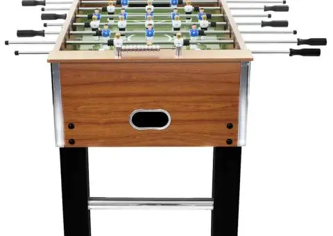 Masă de fotbal, maro deschis/negru, 140x74,5x87,5cm, oțel, 60kg - 3/5