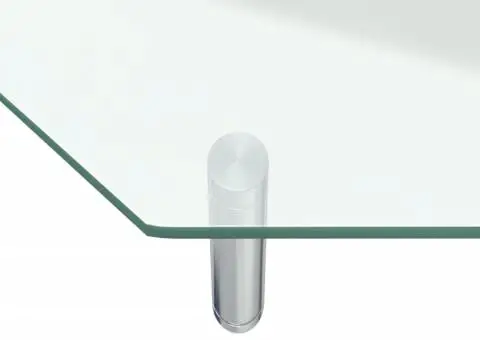 Suport de monitor, 60x26x8,6 cm, transparent, sticlă - 5/5