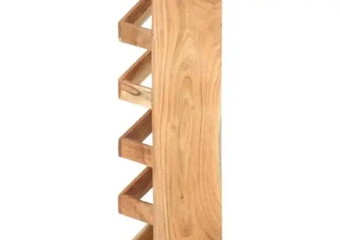 Suport de vin pentru 5 sticle, lemn masiv de acacia - 3/5