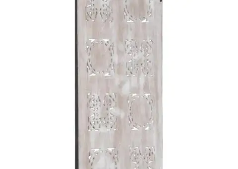 Panou de perete sculptat manual, negru și alb, 40x80x1,5 cm MDF - 4/5