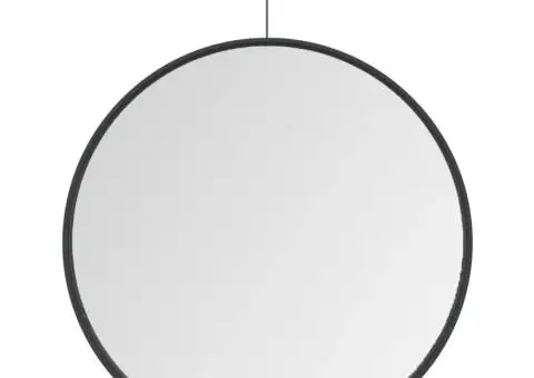 Oglindă suspendată cu agățătoare, negru, 40 cm - 2/5