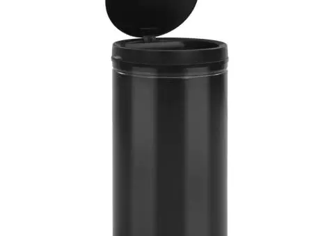 Coș de gunoi automat cu senzor, 60 L, negru, oțel carbon - 3/5