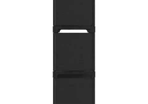 Raft expunere 9 cuburi negru 103x30x107,5 cm, material textil - 3/5