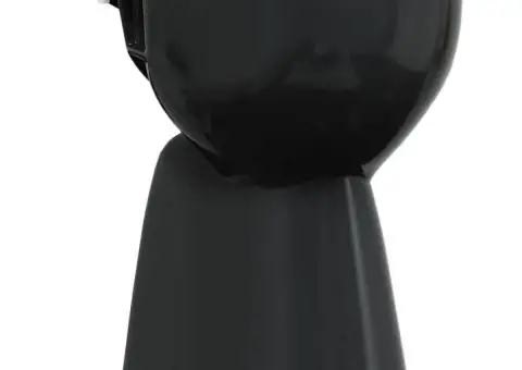 Toaletă fără bord 7 cm înălțime suplimentară închidere ușoară ceramică neagră - 2/5