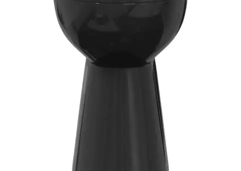 Toaletă fără bord 7 cm înălțime suplimentară închidere ușoară ceramică neagră - 4/5