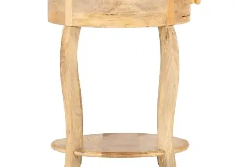 Masă laterală, 37 x 37 x 61 cm, lemn masiv de mango - 3/5