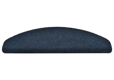 Covorașe autoadezive pentru scări, 15 buc., 65x21x4 cm, bleumarin, semirotunde, mari - 3/5