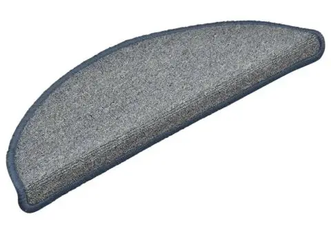 Covorașe pentru trepte scară, 15 buc., gri/albastru, 56x17x3 cm - 3/5