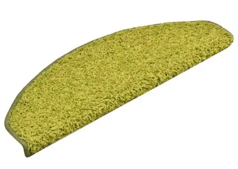 Covorașe pentru trepte scară, 15 buc., verde, 65 x 21 x 4 cm - 3/5