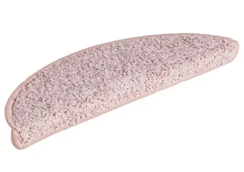 Covorașe pentru trepte scară, 15 buc., roz deschis, 56x17x3 cm - 3/5