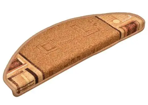 Covorașe scări autoadezive, 15 buc., bej, 65x21x4 cm - 2/5