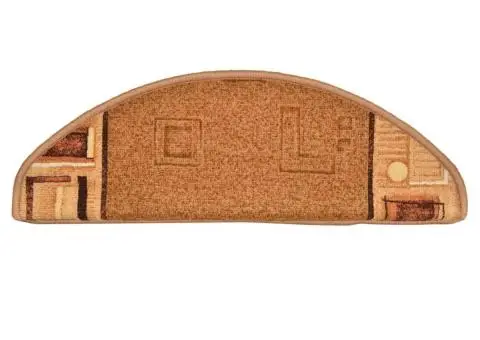 Covorașe scări autoadezive, 15 buc., bej, 65x21x4 cm - 4/5