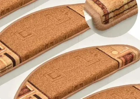 Covorașe scări autoadezive, 15 buc., bej, 65x21x4 cm - 5/5