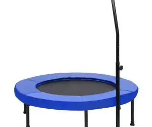 vidaXL Trambulină de fitness cu mâner și margine de siguranță, 102 cm