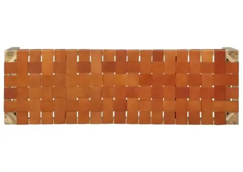 Bancă, maro, 110 cm, piele naturală și lemn masiv de mango - 3/5