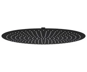 vidaXL Cap de duș tip ploaie rotund, negru, 50 cm, oțel inoxidabil