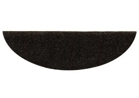 Covorașe pentru scări autoadezive, 15 buc., 56x17x3 cm, maro închis, semirotunde - 5/5