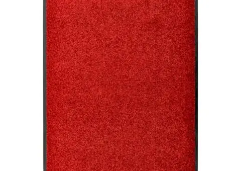 Covoraș de ușă lavabil, roșu, 60 x 90 cm - 1/5