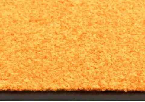 Covoraș de ușă lavabil, portocaliu, 90 x 150 cm - 3/5