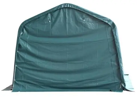 Cort mobil pentru animale verde închis 3,3x6,4m PVC 550g/m² - 4/5