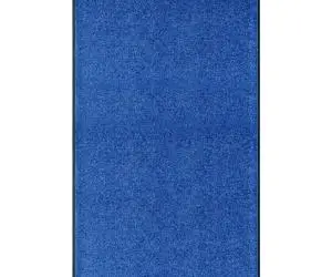 vidaXL Covoraș de ușă lavabil albastru 90x150 cm