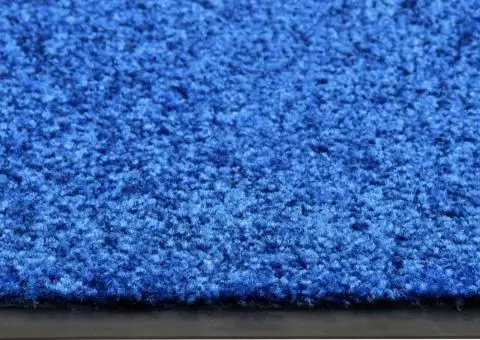 Covoraș de ușă lavabil albastru 90x150 cm - 3/5