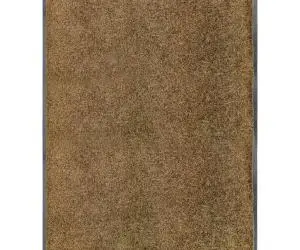 vidaXL Covoraș de ușă lavabil, maro, 90 x 120 cm